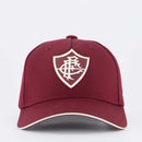 Boné Fluminense Americano Snapback Aba Curva Bordô e Branco Oficial