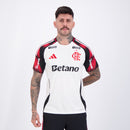 Camisa Oficial Adidas Flamengo II 2025 Branca com Patrocínio Masculina - Torcedor