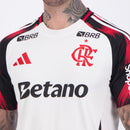 Camisa Oficial Adidas Flamengo II 2025 Branca com Patrocínio Masculina - Torcedor