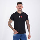 Camisa Casual Flamengo Brotar Preta Masculina Algodão Confortável Estampa Exclusiva