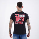 Camisa Casual Flamengo Brotar Preta Masculina Algodão Confortável Estampa Exclusiva