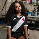 Camisa Kappa Vasco I 2025 Masculina Torcedor Oficial Original Preta Faixa Diagonal