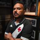 Camisa Kappa Vasco I 2025 Masculina Torcedor Oficial Original Preta Faixa Diagonal
