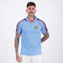 Camisa Retrô Manchester City 1998 Azul-Celeste Masculina Torcedor Jogo Histórico