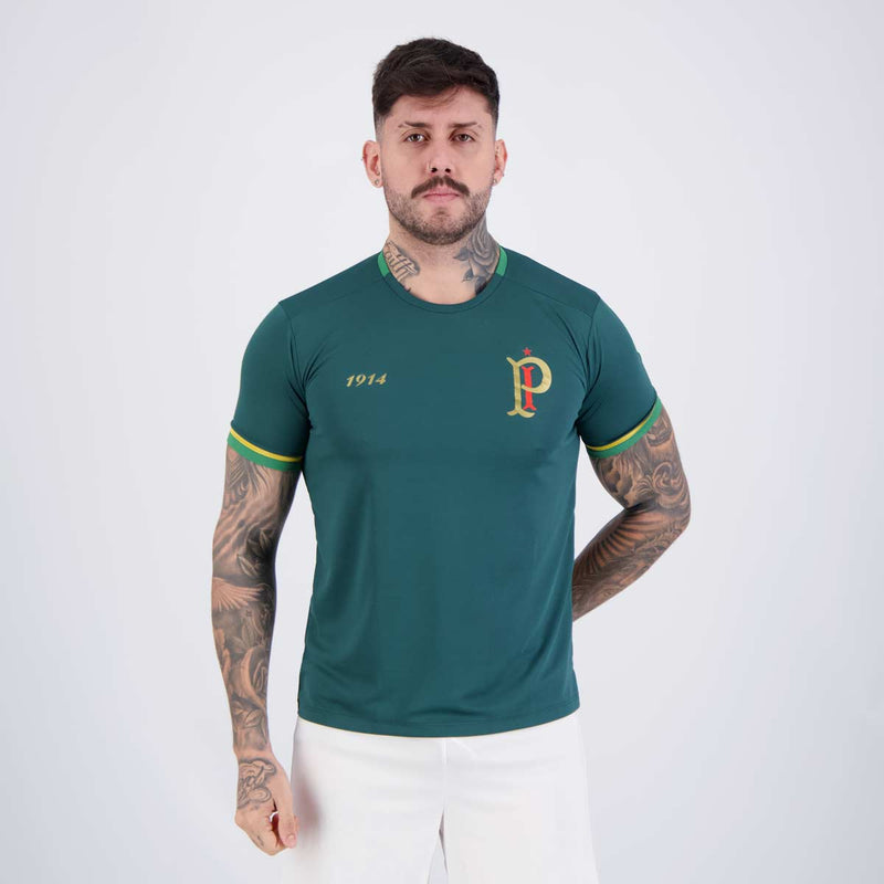 Camisa Palmeiras Energy IV Verde Oficial Torcedor Futebol Masculina Design Clássico