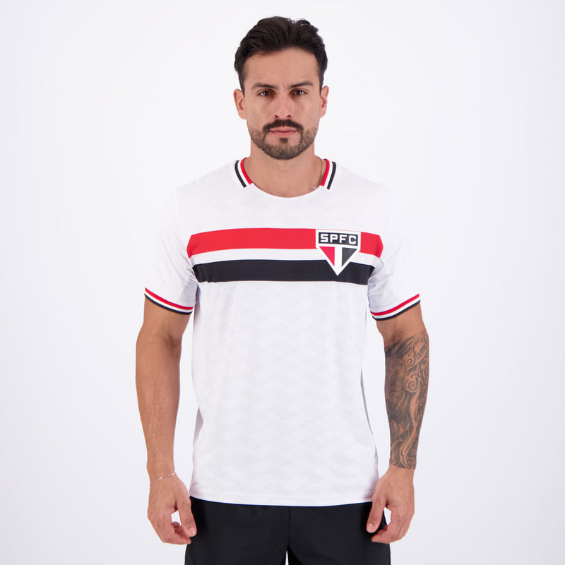 Camisa Masculina São Paulo FC Bench Raglan Branca Oficial