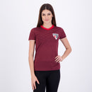 Camisa São Paulo Digno Feminina Bordô Oficial Licenciada Gola V