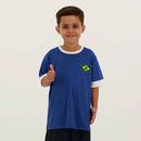 Kit de 2 Camisas Brasil Azul e Verde Infantil