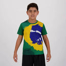 Kit de 2 Camisas Brasil Azul e Verde Infantil