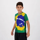 Kit de 2 Camisas Brasil Azul e Verde Infantil